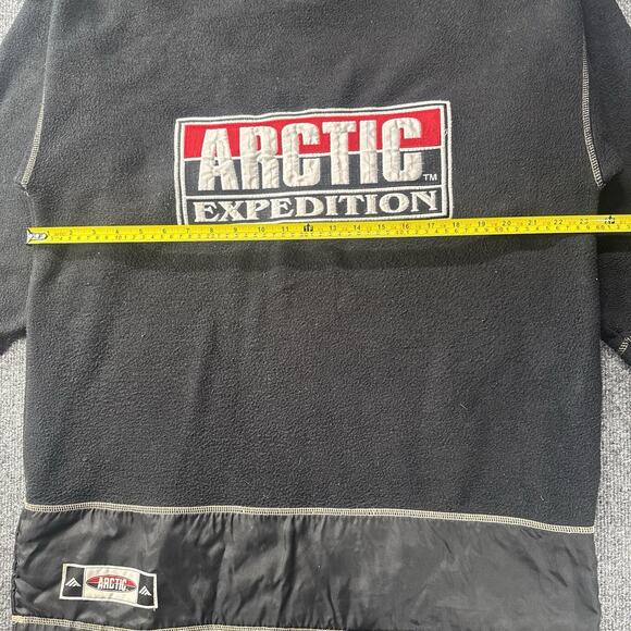 Vintage Arctic Expedition Pullover Fleece Embroidered Baggy Box Fit Size L - Picture 10 of 11